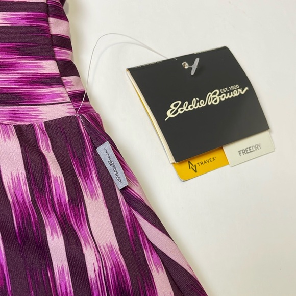 NWT Eddie Bauer Women’s Space Dyed Aster Cranberry Maxi Dress Size L Racer Back - Picture 7 of 16